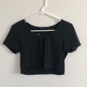 Heart cut out crop top